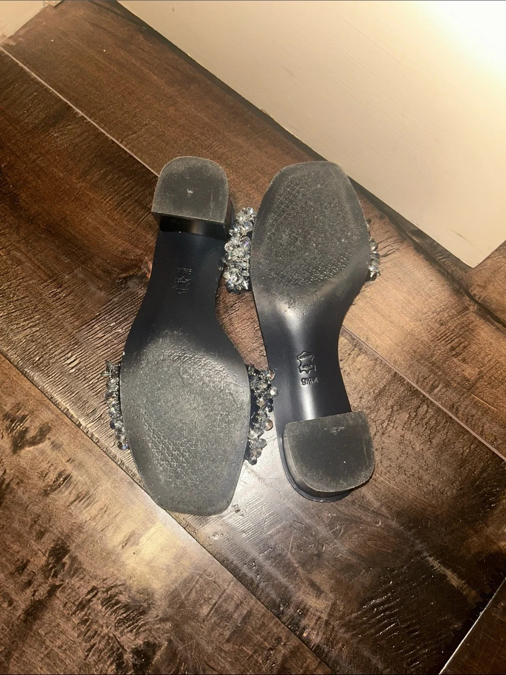 Tory Burch Embellished Blue Slide Sandal with Crystal Accent